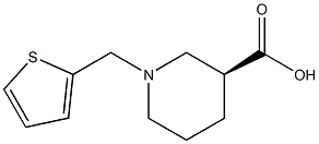 (3S)-1-(thiophen-2-ylmethyl)piperidine-3-carboxylic acid Struktur