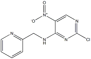 2-chloro-5-nitro-N-(pyridin-2-ylmethyl)pyrimidin-4-amine Struktur