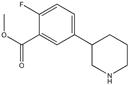 methyl 2-fluoro-5-piperidin-3-ylbenzoate Struktur