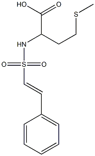 4-(METHYLTHIO)-2-({[2-PHENYLVINYL]SULFONYL}AMINO)BUTANOIC ACID Struktur