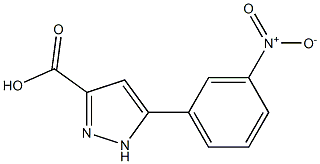 5-(3-NITROPHENYL)-1H-PYRAZOLE-3-CARBOXYLIC ACID, 95+% Struktur