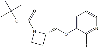 (S)-TERT-BUTYL 2-((2-IODOPYRIDIN-3-YLOXY)METHYL)AZETIDINE-1-CARBOXYLATE Struktur