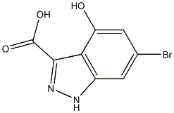 6-BROMO-4-HYDROXYINDAZOLE-3-CARBOXYLIC ACID Struktur