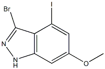 4-IODO-6-METHOXY-3-BROMOINDAZOLE Struktur