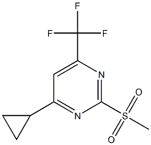 4-CYCLOPROPYL-6-TRIFLUOROMETHYL-2-METHYLSULFONYLPYRIMIDINE Struktur