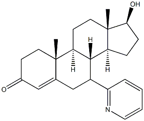 7-(2-Pyridyl)-testosterone Struktur