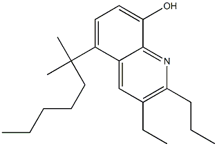 2-PROPYL-3-ETHYL-5-TERT-OCTYL-8-HYDROXYQUINOLINE Struktur