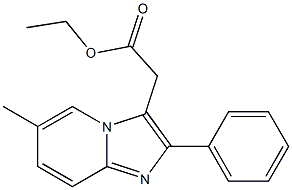 (6-METHYL-2-PHENYL-IMIDAZO[1,2-A]PYRIDIN-3-YL)-ACETIC ACID ETHYL ESTER Struktur