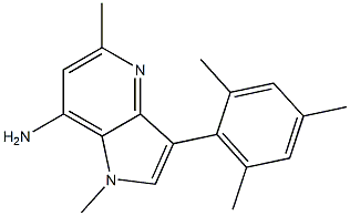 1,5-DIMETHYL-3-(2,4,6-TRIMETHYL-PHENYL)-1H-PYRROLO[3,2-B]PYRIDIN-7-YLAMINE Struktur