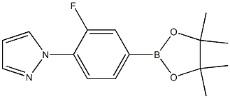 1-[2-FLUORO-4-(4,4,5,5-TETRAMETHYL-1,3,2-DIOXABOROLAN-2-YL)PHENYL]-1H-PYRAZOLE Struktur