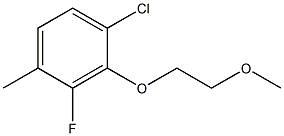 1-CHLORO-3-FLUORO-2-(2-METHOXY-ETHOXY)-4-METHYL-BENZENE Struktur