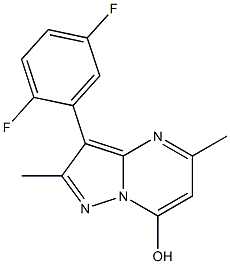 3-(2,5-DIFLUOROPHENYL)-2,5-DIMETHYLPYRAZOLO[1,5-A]PYRIMIDIN-7-OL Struktur