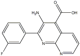 3-AMINO-2-(3-FLUOROPHENYL)-1,8-NAPHTHYRIDINE-4-CARBOXYLIC ACID Struktur