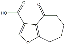 4-OXO-5,6,7,8-TETRAHYDRO-4H-CYCLOHEPTA[B]FURAN-3-CARBOXYLIC ACID Struktur