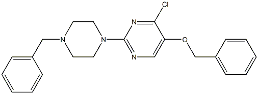 5-(BENZYLOXY)-2-(4-BENZYLPIPERAZIN-1-YL)-4-CHLOROPYRIMIDINE Struktur