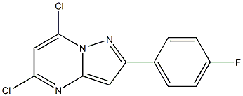 5,7-DICHLORO-2-(4-FLUOROPHENYL)PYRAZOLO[1,5-A]PYRIMIDINE Struktur