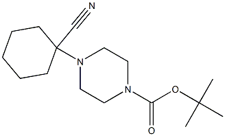 TERT-BUTYL 4-(1-CYANOCYCLOHEXYL)PIPERAZINE-1-CARBOXYLATE Struktur