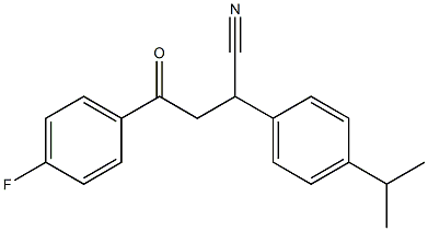 4-(4-fluorophenyl)-2-(4-isopropylphenyl)-4-oxobutanenitrile Struktur