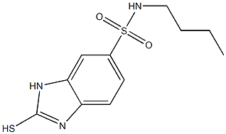 2-Mercapto-3H-benzoimidazole-5-sulfonic acid butylamide Struktur