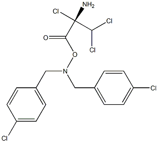 N,N-bis(4-chlorobenzyl)-N-[(2,3,3-trichloroallanoyl)oxy]amine Struktur