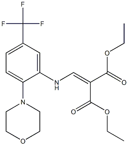 diethyl 2-{[2-morpholino-5-(trifluoromethyl)anilino]methylidene}malonate Struktur