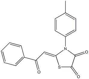 3-(4-methylphenyl)-2-(2-oxo-2-phenylethylidene)-1,3-thiazolane-4,5-dione Struktur