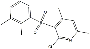 2-chloro-3-[(2,3-dimethylphenyl)sulfonyl]-4,6-dimethylpyridine Struktur