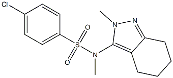 N1-methyl-N1-(2-methyl-4,5,6,7-tetrahydro-2H-indazol-3-yl)-4-chlorobenzene-1-sulfonamide Struktur