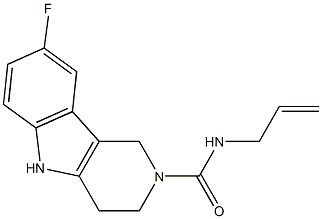 N2-allyl-8-fluoro-2,3,4,5-tetrahydro-1H-pyrido[4,3-b]indole-2-carboxamide Struktur