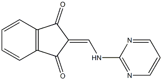 2-[(2-pyrimidinylamino)methylene]-1H-indene-1,3(2H)-dione Struktur