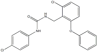 N-(2-chloro-6-phenoxybenzyl)-N'-(4-chlorophenyl)urea Struktur