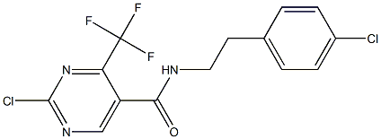 N5-(4-chlorophenethyl)-2-chloro-4-(trifluoromethyl)pyrimidine-5-carboxamide Struktur