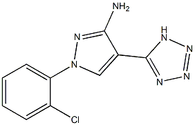 1-(2-chlorophenyl)-4-(1H-1,2,3,4-tetraazol-5-yl)-1H-pyrazol-3-amine Struktur