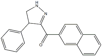 2-naphthyl(4-phenyl-4,5-dihydro-1H-pyrazol-3-yl)methanone Struktur