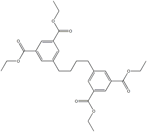 diethyl 5-{4-[3,5-di(ethoxycarbonyl)phenyl]butyl}isophthalate Struktur