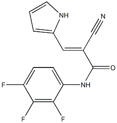 N1-(2,3,4-trifluorophenyl)-2-cyano-3-(1H-pyrrol-2-yl)acrylamide Struktur