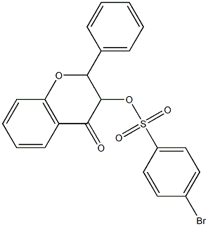 4-oxo-2-phenyl-3,4-dihydro-2H-chromen-3-yl 4-bromobenzene-1-sulfonate Struktur