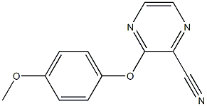 3-(4-methoxyphenoxy)-2-pyrazinecarbonitrile Struktur