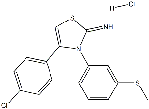 4-(4-chlorophenyl)-3-[3-(methylthio)phenyl]-2,3-dihydro-1,3-thiazol-2-iminehydrochloride Struktur