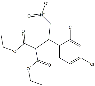 diethyl 2-[1-(2,4-dichlorophenyl)-2-nitroethyl]malonate Struktur