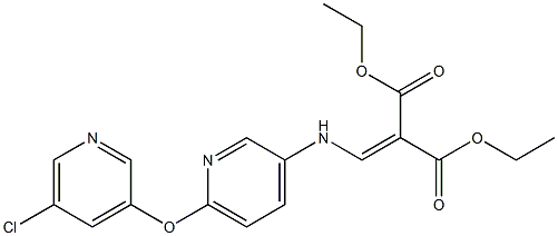 diethyl 2-[({6-[(5-chloro-3-pyridyl)oxy]-3-pyridyl}amino)methylidene]malonate Struktur