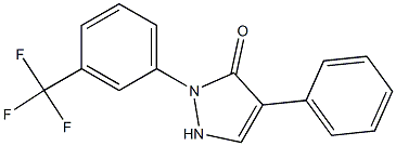 4-phenyl-2-[3-(trifluoromethyl)phenyl]-1,2-dihydro-3H-pyrazol-3-one Struktur