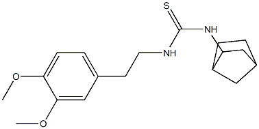 N-bicyclo[2.2.1]hept-2-yl-N'-(3,4-dimethoxyphenethyl)thiourea Struktur