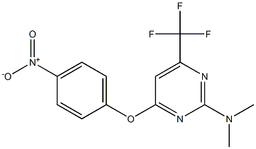 N,N-dimethyl-4-(4-nitrophenoxy)-6-(trifluoromethyl)-2-pyrimidinamine Struktur