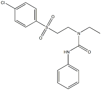 N-{2-[(4-chlorophenyl)sulfonyl]ethyl}-N-ethyl-N'-phenylurea Struktur