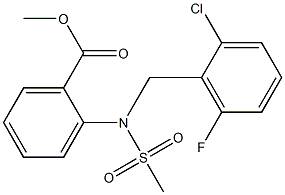 methyl 2-[(2-chloro-6-fluorobenzyl)(methylsulfonyl)amino]benzoate Struktur