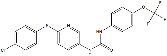 N-{6-[(4-chlorophenyl)thio]-3-pyridyl}-N'-[4-(trifluoromethoxy)phenyl]urea Struktur