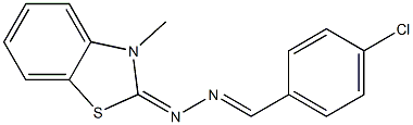 1-(4-chlorobenzylidene)-2-(3-methyl-2,3-dihydro-1,3-benzothiazol-2-yliden)h ydrazine Struktur