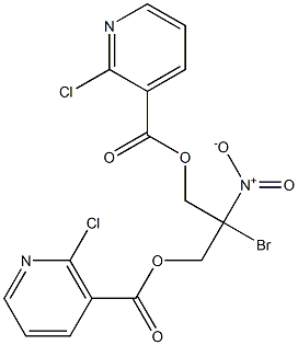 2-bromo-3-{[(2-chloro-3-pyridyl)carbonyl]oxy}-2-nitropropyl 2-chloronicotinate Struktur