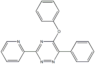 5-phenoxy-6-phenyl-3-(2-pyridinyl)-1,2,4-triazine Struktur